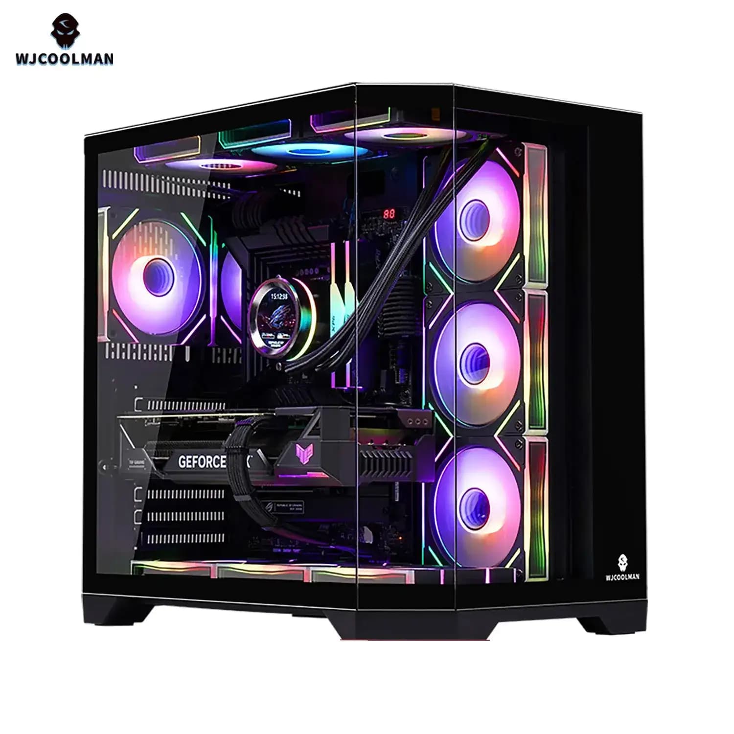 CASE COOLMAN DREAMER PLUS BLACK WITH 4 FANS ARGB
