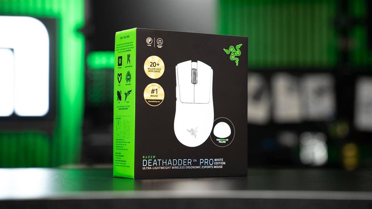 MOUSE RAZER DEATHADDER V4 PRO WHITE EDITION WIRELESS
